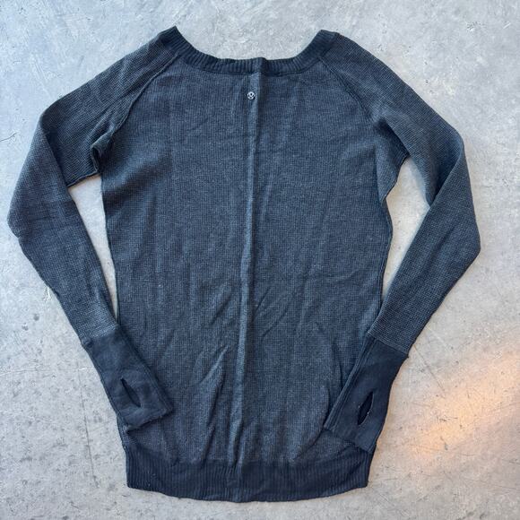 Vintage Sweaters - Lululemon Classic Long Sleeve Minimalist Dark Grey Crew Sweater Small 6